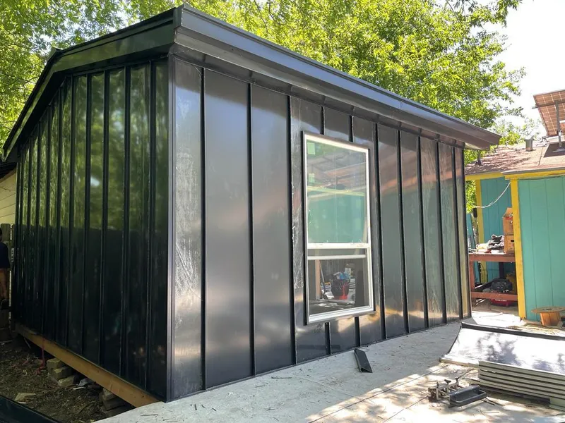 Black standing seam metal wall panels for Metal Roof Installation in Sweetwater